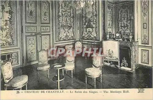 Ansichtskarte AK Chateau de Chantilly Le Salon des Singes