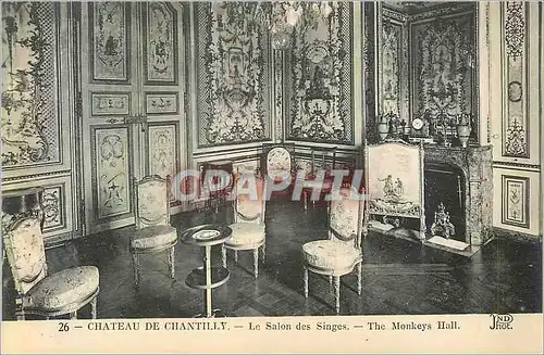 Cartes postales Chateau de Chantilly Le Salon des Singes