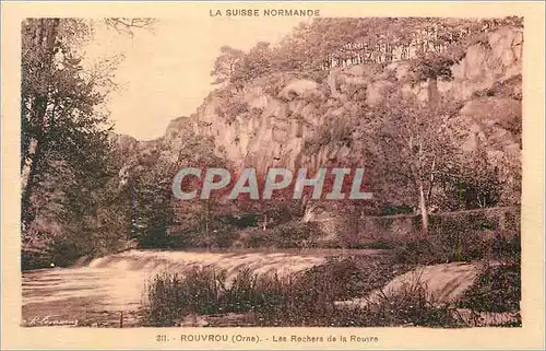 Ansichtskarte AK Rouvrou (Orne) La Suisse Normande Les Rochers de la Rouvre