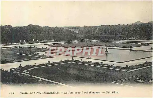 Cartes postales Palais de Fontainebleau Le Parterre a Vol d'Oiseau