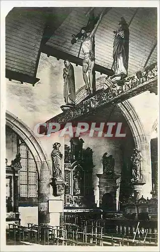 Cartes postales moderne Lampaul (Finistere) La Grande Poutre Sculptee XVIIe Siecle Le Crucifix entre les Statues de la V