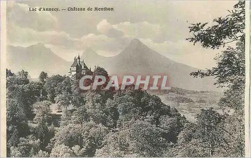 Cartes postales Lac d'Annecy Chateau de Menthon