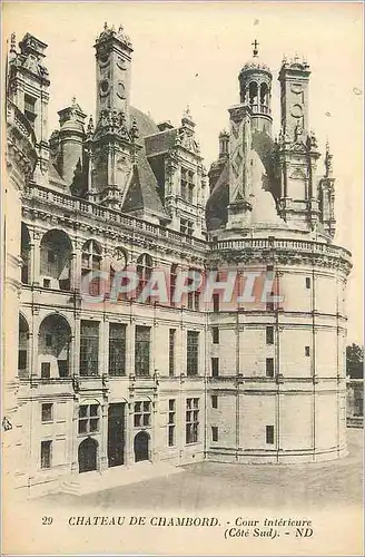 Cartes postales Chateau de Chambord Cour Interieur (Cote Sud)
