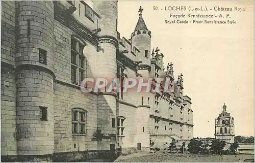 Cartes postales Loches (I et L) Chateau Royal Facade Renaissance A P