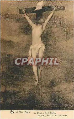Cartes postales Bruges Eglise Notre Dame A Van Dyck Le Christ en Croix (1626)