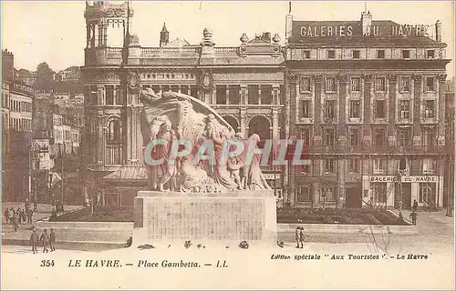 Cartes postales Le Havre Place Gambetta Galeries du Havre