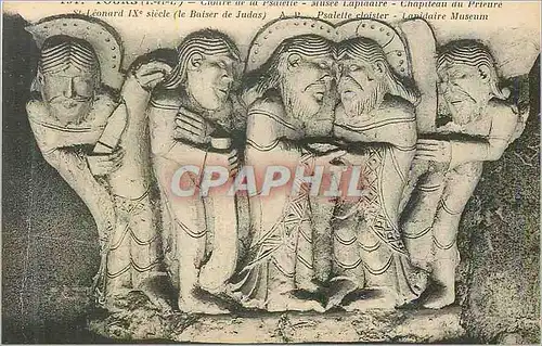 Ansichtskarte AK Tours (I et L) Cloitre de la Psalette Musee Lapidaire Chapiteau du Prieure St Leonard IXe S (Le