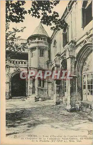 Cartes postales Tours Tour d'Escalier de l'Ancien Cloitre du Chapitre de la Cathedrale Saint Gatien