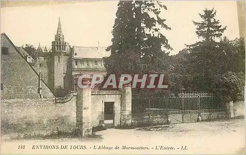 Cartes postales Environs de Tours L'Abbaye de Marmoutiers L'Entree