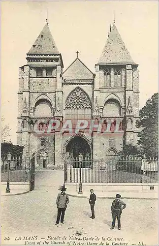 Cartes postales Le Mans Facade de Notre Dame de la Couture