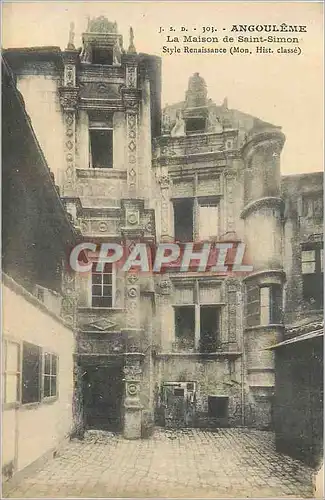 Cartes postales Angouleme La Maison de Saint Simon Style Renaissance (Mon Hist classe)