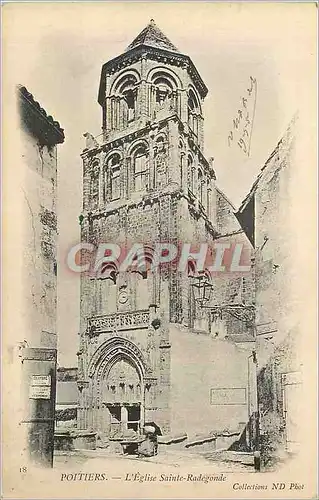 Cartes postales Poitiers L'Eglise Sainte Radegonde (carte 1900)