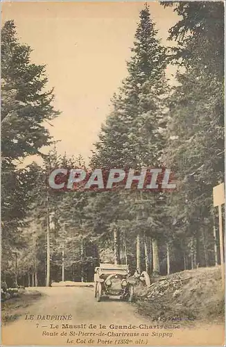 Cartes postales Le Dauphine Le Massif de la Grande Chartreuse Route de St Pierre de Chartreuse au Sappey Automob