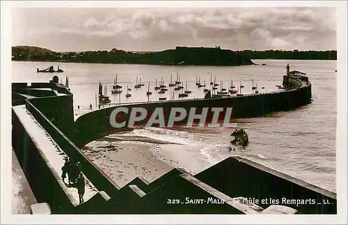 Moderne Karte Saint Malo Le Mole et les Remparts