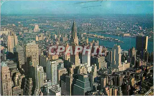 Moderne Karte New York Looking Northeast from Empire State Building Observatory