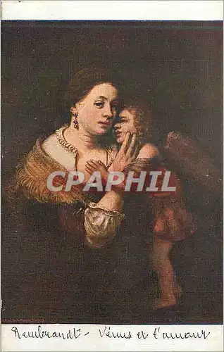 Cartes postales Rembrandt Harmensz Van Ayn Venus et l'Amour