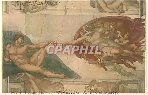 Ansichtskarte AK La Creazione Dell'Uomo Michelangelo Cappella Sistina