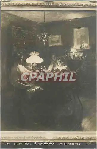 Cartes postales Salon 1910 Marcel Rieder Les Elephants