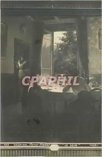 Cartes postales Salon 1910 Marcel Rieder Le Soir