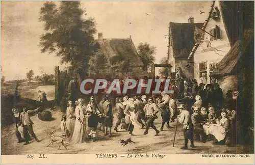 Cartes postales Musee du Louvre Paris Teniers La Fete du Village