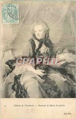 Ansichtskarte AK Chateau de Chambord Portrait de Marie Leczinska