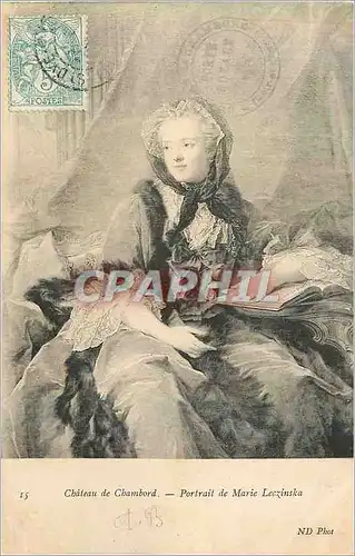 Cartes postales Chateau de Chambord Portrait de Marie Leczinska