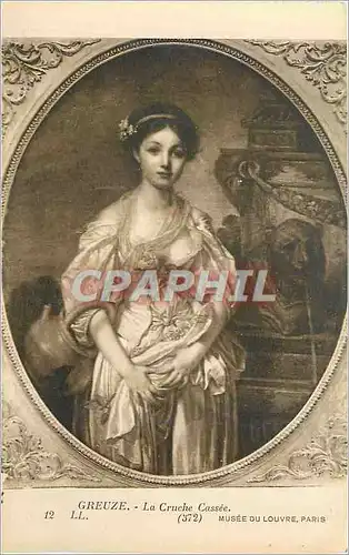 Ansichtskarte AK Musee du Louvre Paris Greuze La Cruche Cassee