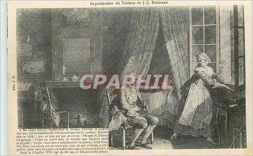 Cartes postales Reproduction du Tableau de J J Rousseau