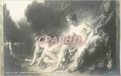 Cartes postales Musee du Louvre Boucher Diane Sortant du Bain