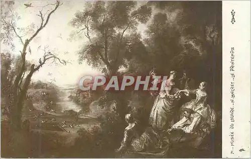 Cartes postales Musee du Louvre N Lancret Le Printemps