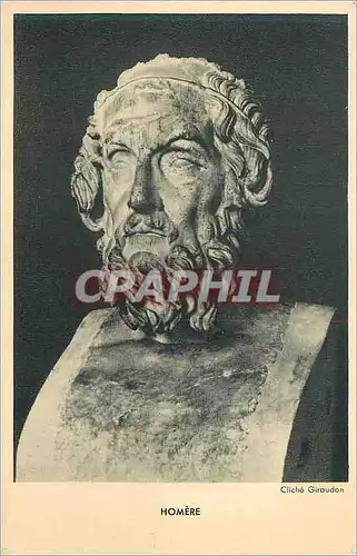 Cartes postales Homere Cliche Giraudon