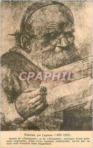 Cartes postales Bruxelles Maison d'Art Rue Baron de Castro  Rabelais par Lagneau (1495 1553) Auteur de pantagrue