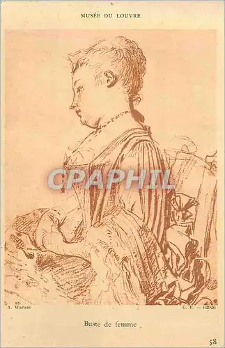 Cartes postales Musee du Louvre Buste de Femme