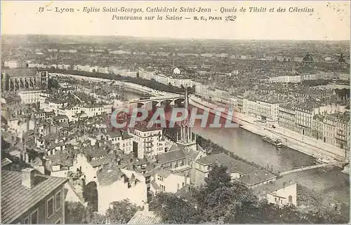 Ansichtskarte AK Lyon Eglise Saint Georges Cathedrale Saint Jean Quais de Tilsitt et des Celestins