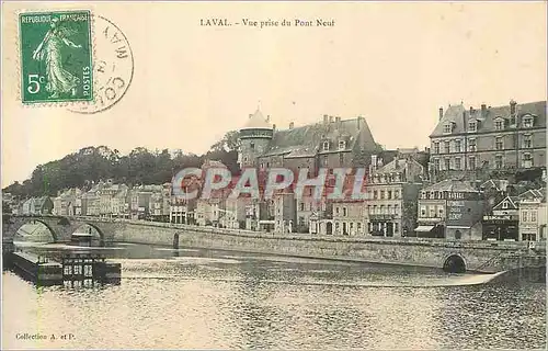 Ansichtskarte AK Laval Vue Prise du Pont Neuf