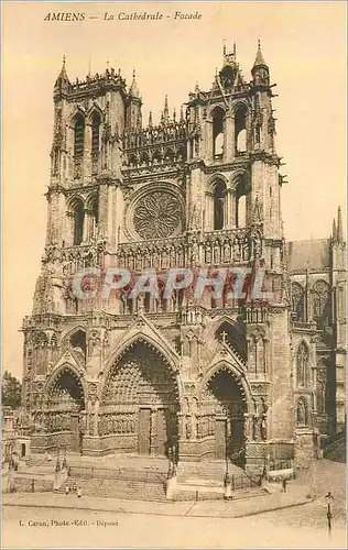 Cartes postales Amiens La Cathedrale Facade
