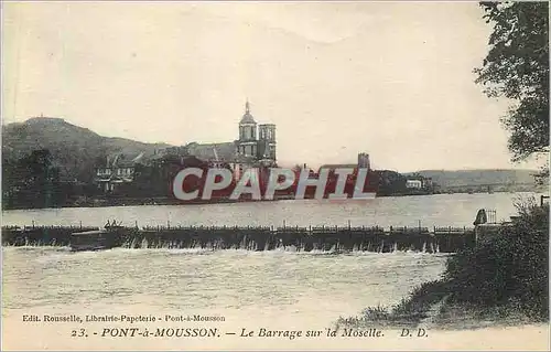Cartes postales Pont a Mousson Le Barrage sur la Moselle