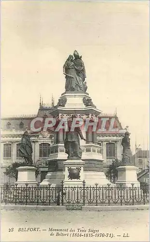 Cartes postales Belfort Monument des Trois Sieges de Belfort (1814 1815 1870 1871)