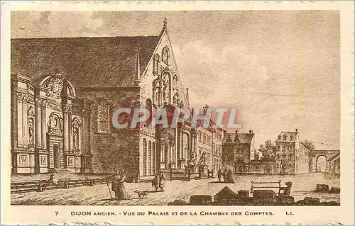 Cartes postales Dijon Ancien Vue du Palais et de la Chambre des Comptes