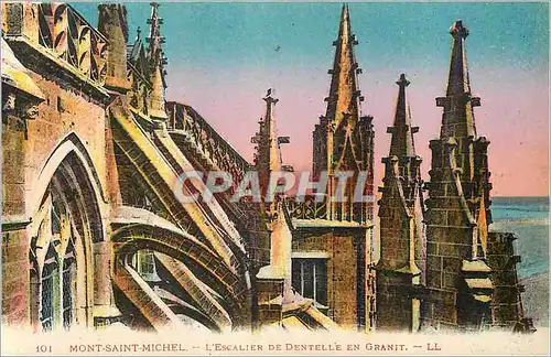 Cartes postales Mont Saint Michel L'Escalier de Dentelle en Granit