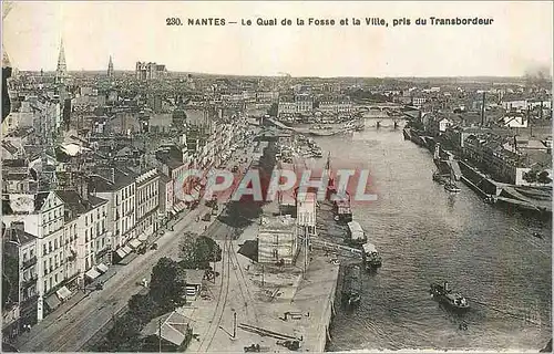 Ansichtskarte AK Nantes Le Quai de la Fosse et la Ville pris du Transbordeur