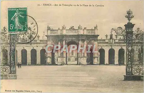 Cartes postales Nancy Arc de Triomphe vu de la Place de la Carriere