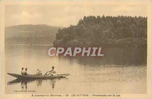 Cartes postales A Travers le Morvan Les Settons Promenade sur le Lac