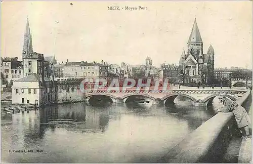 Cartes postales Metz Moyen Pont