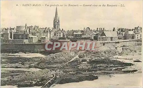 Cartes postales Saint Malo Vue Generale sur les Remparts
