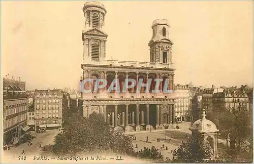 Ansichtskarte AK Paris Saint Sulpice et la Place