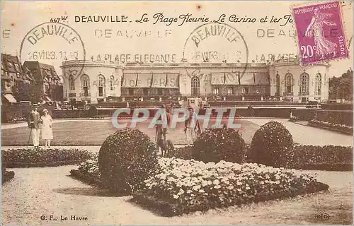Cartes postales Deauville la Plage Fleurie
