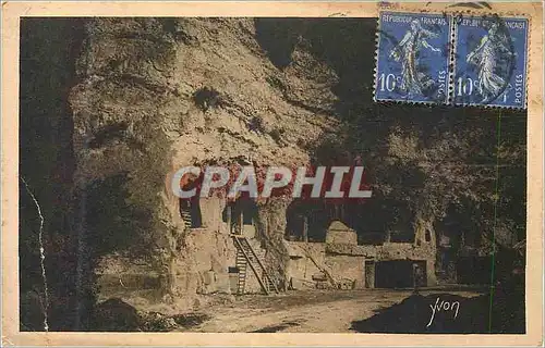 Cartes postales Modernes Troglodytes sur les Bords de la Loire la Douce France Chateaux de la Loire