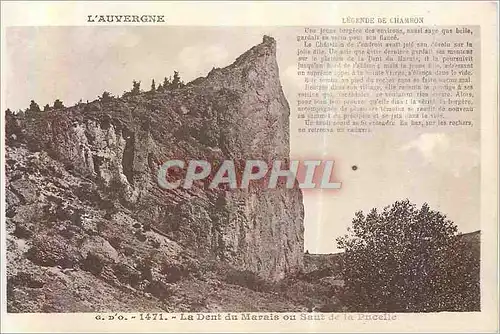 Cartes postales la Dent du Marais ou Saut de la Pricelle l'Auvergne