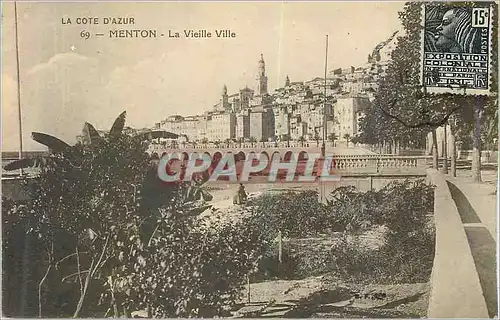 Cartes postales Menton la Vieille Ville la Cote d'Azur